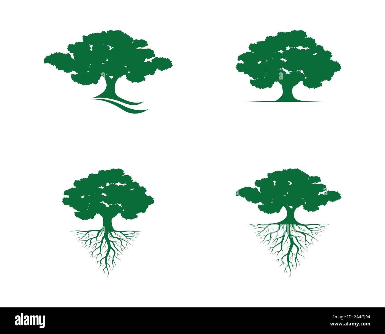 Oak tree foglia modello Logo illustrazione vettoriale design Illustrazione Vettoriale