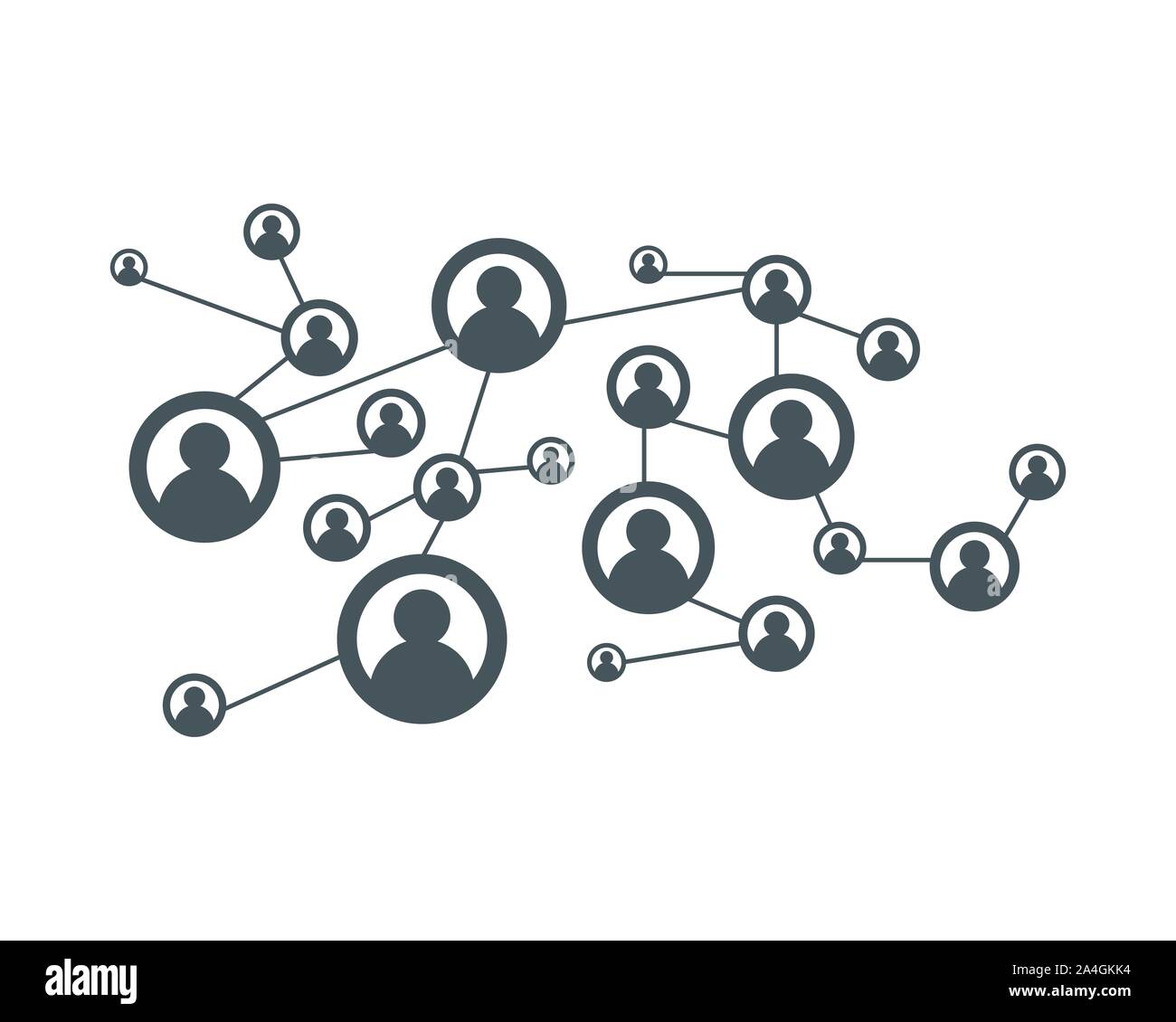 Rete di persone e icona sociale del modello di progettazione Illustrazione Vettoriale