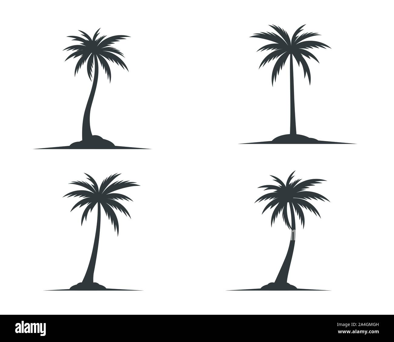 Palm tree estate modello logo illustrazione vettoriale Illustrazione Vettoriale