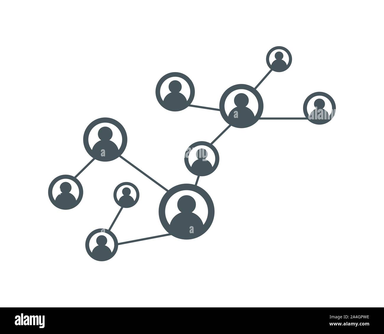 Rete di persone e icona sociale del modello di progettazione Illustrazione Vettoriale
