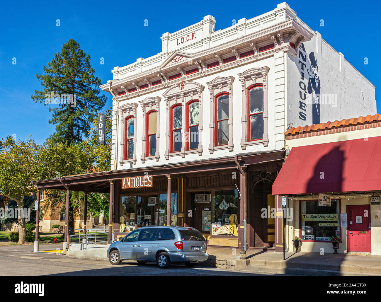 California, Tehama County, Red Bluff, downtown, negozio di antiquariato Foto Stock