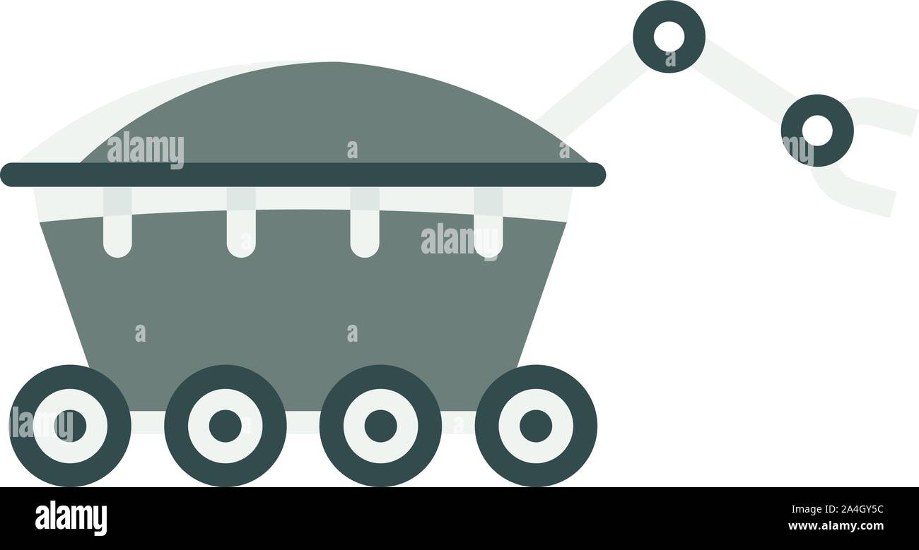 Spazio icona rover. Illustrazione piana di spazio rover icona vettoriali per il web design Illustrazione Vettoriale