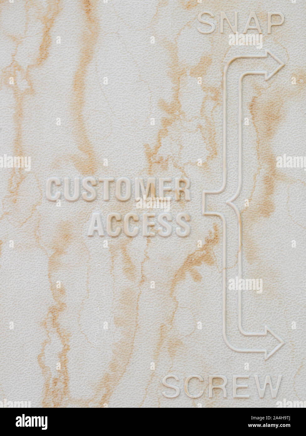Accesso del cliente in plastica del coperchio del cavo Foto Stock