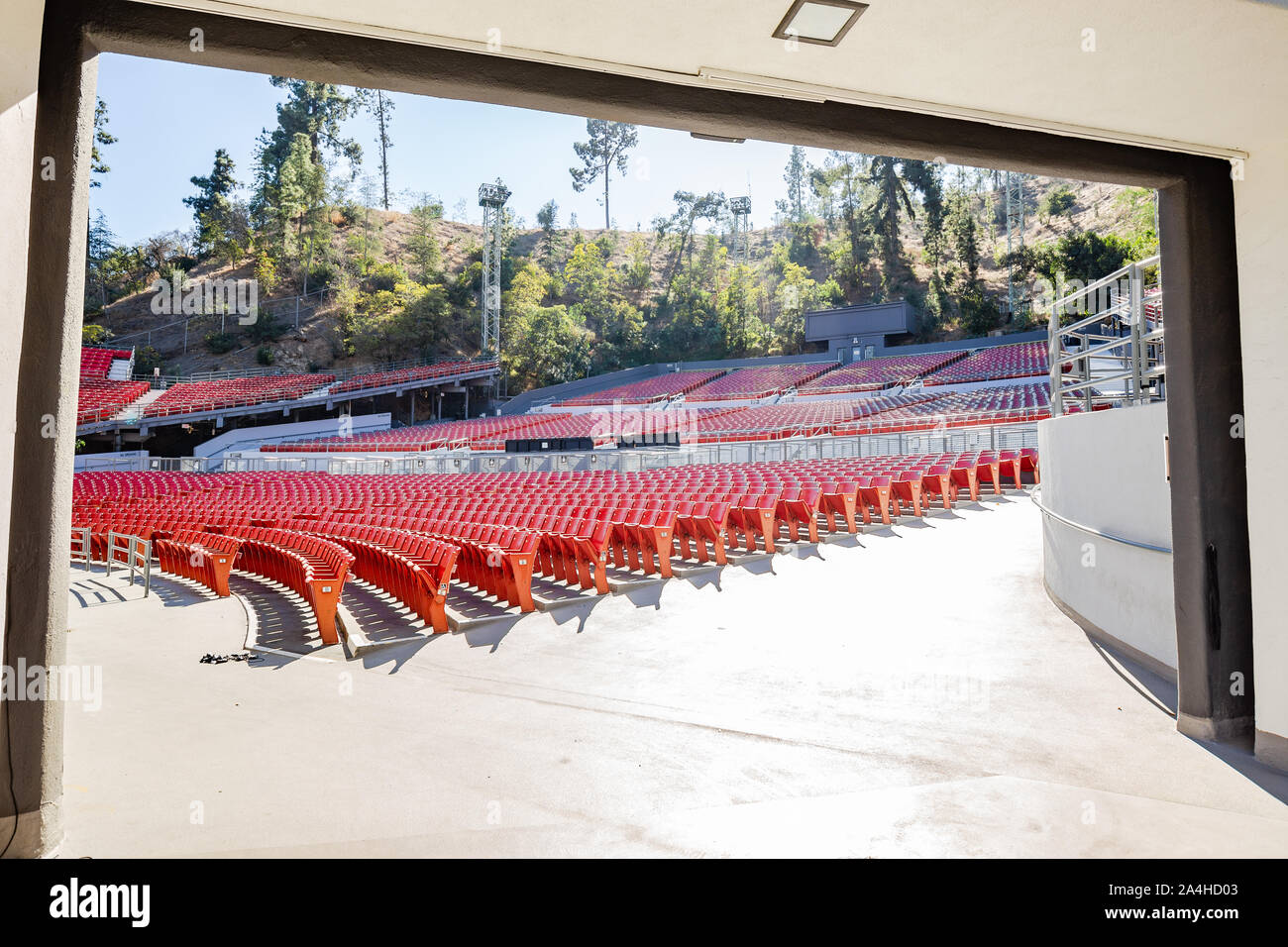 Il Teatro Greco è un open air music venue in Griffith Park di Los Angeles in California Foto Stock