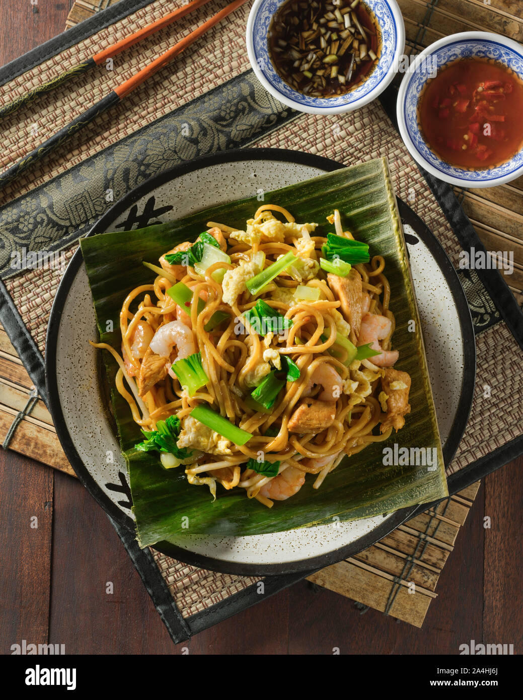 Mee goreng. Noodles fritti. Il sud est asiatico il cibo Foto Stock