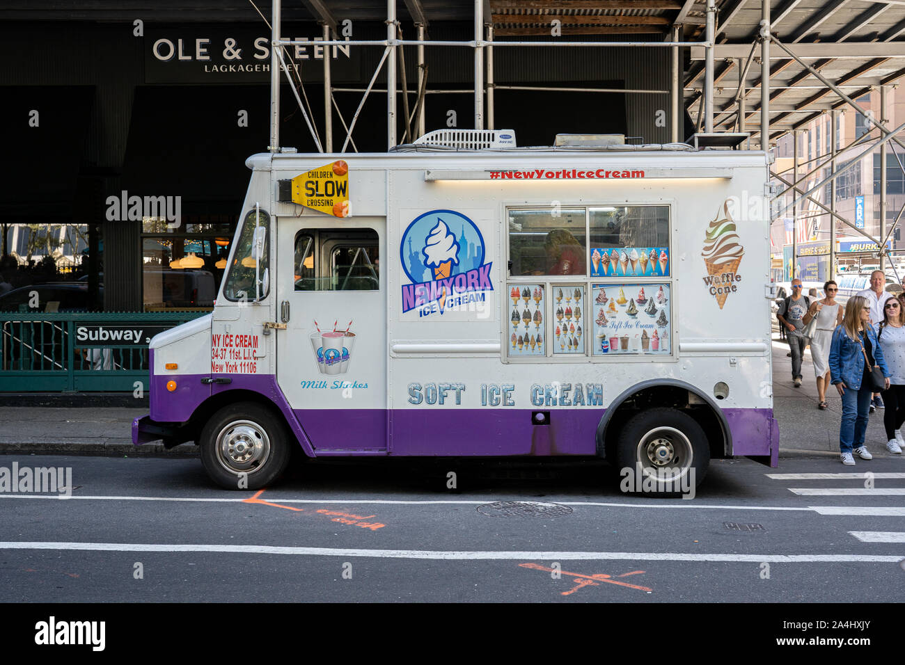 Ice Cream Carrello a Manhattan NYC Foto Stock