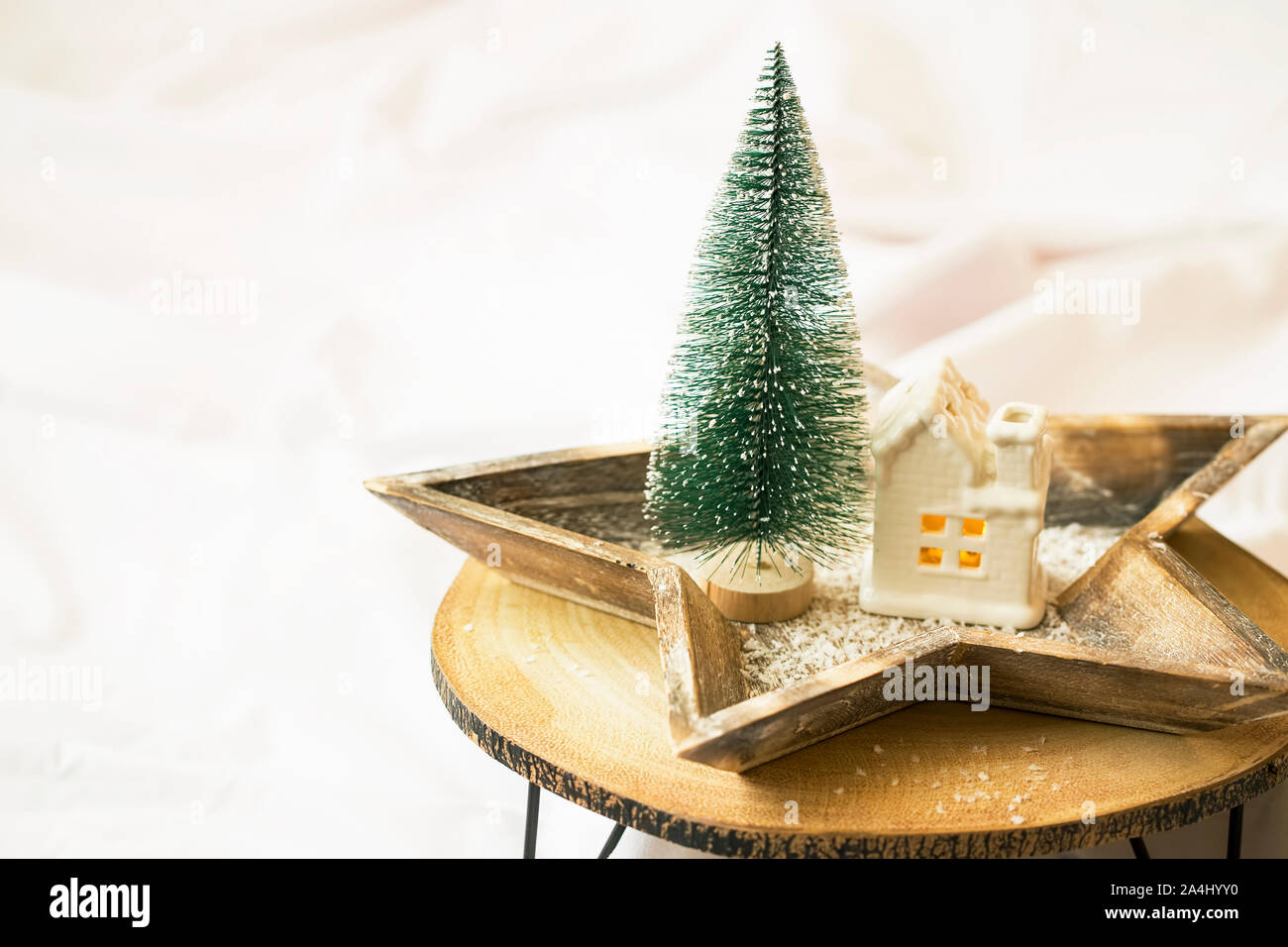 Home festosa decorazione interna,ancora vita stagione invernale decorazioni interne per vacanze di Natale Foto Stock