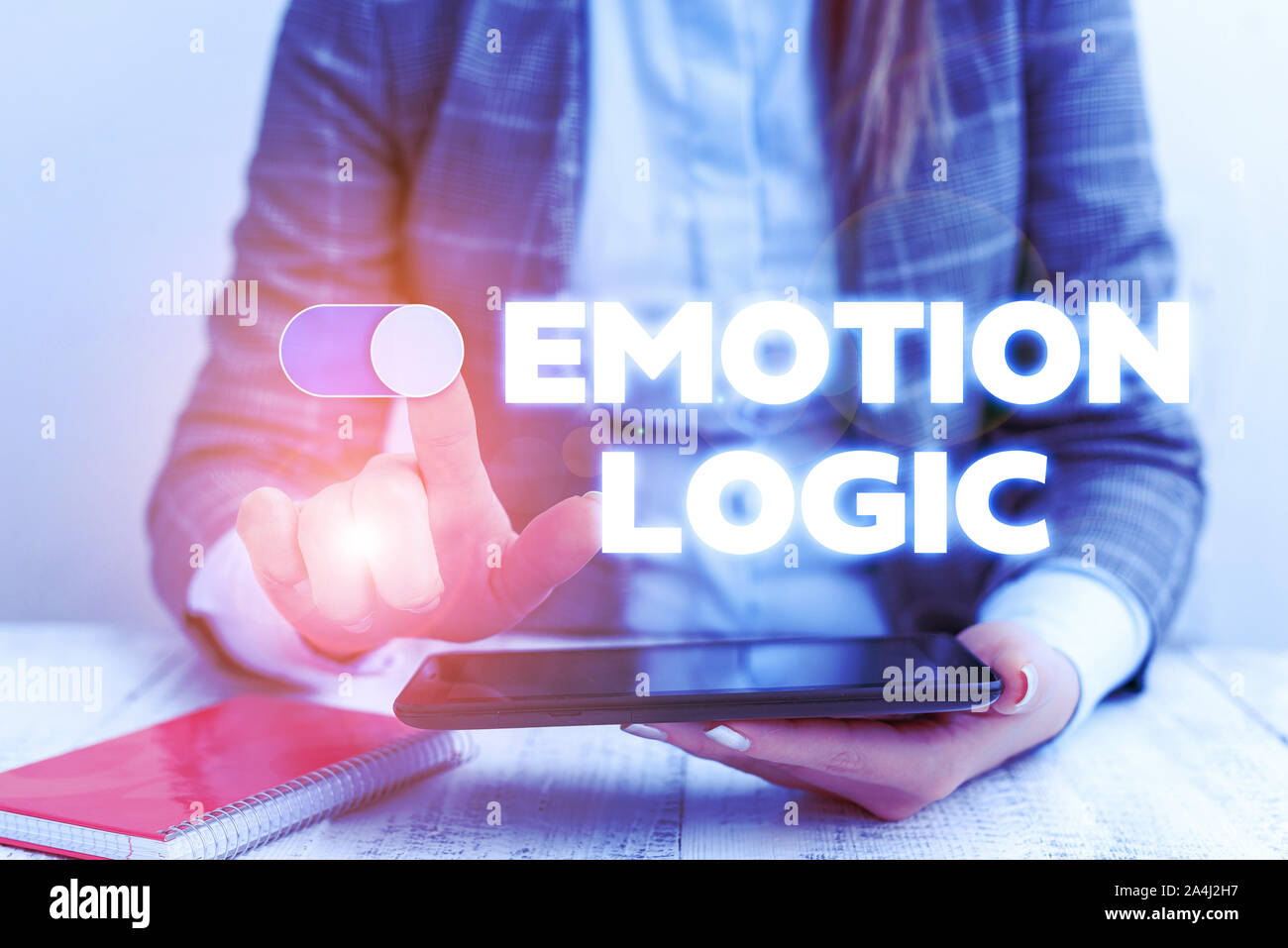 Conceptual la scrittura a mano che illustra la logica di emozione. Concetto significato cuore o cervello anima o Intelligence confusione pari equilibrio concetto di Business con organi giurisdi Foto Stock