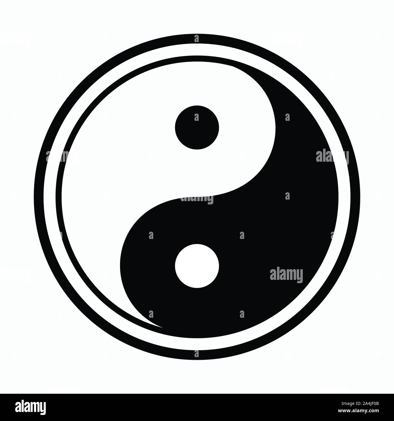 Icona di Yin Yang Illustrazione Vettoriale