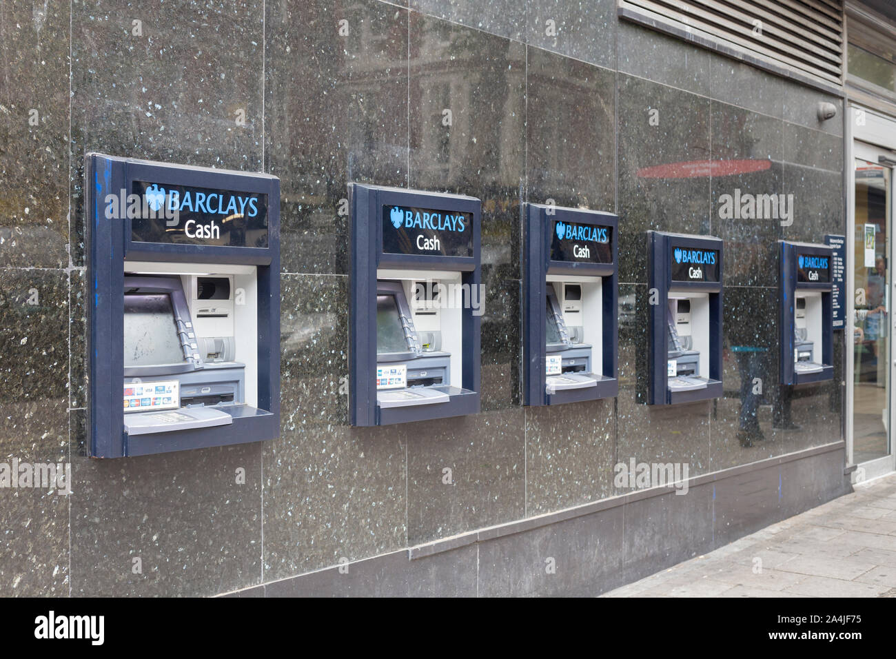 Barclays cashpoints, London, Regno Unito Foto Stock