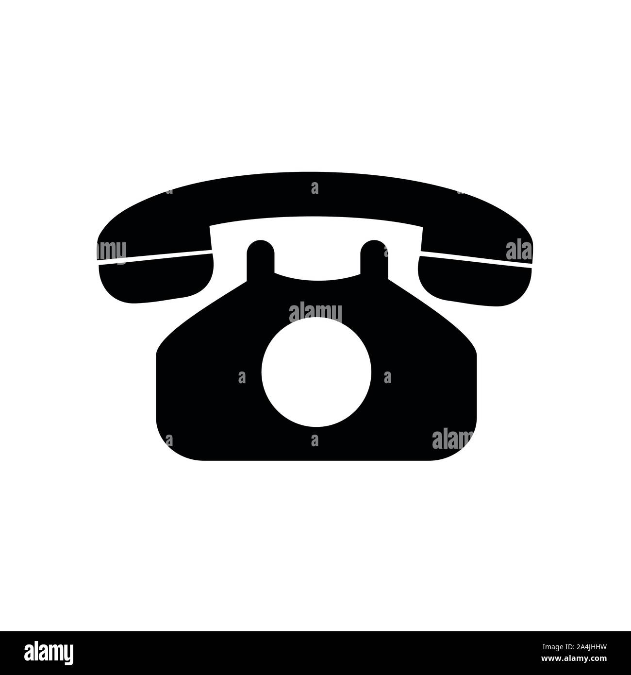 Vecchia icona telefono isolato su sfondo bianco illustrazione vettoriale EPS10 Illustrazione Vettoriale