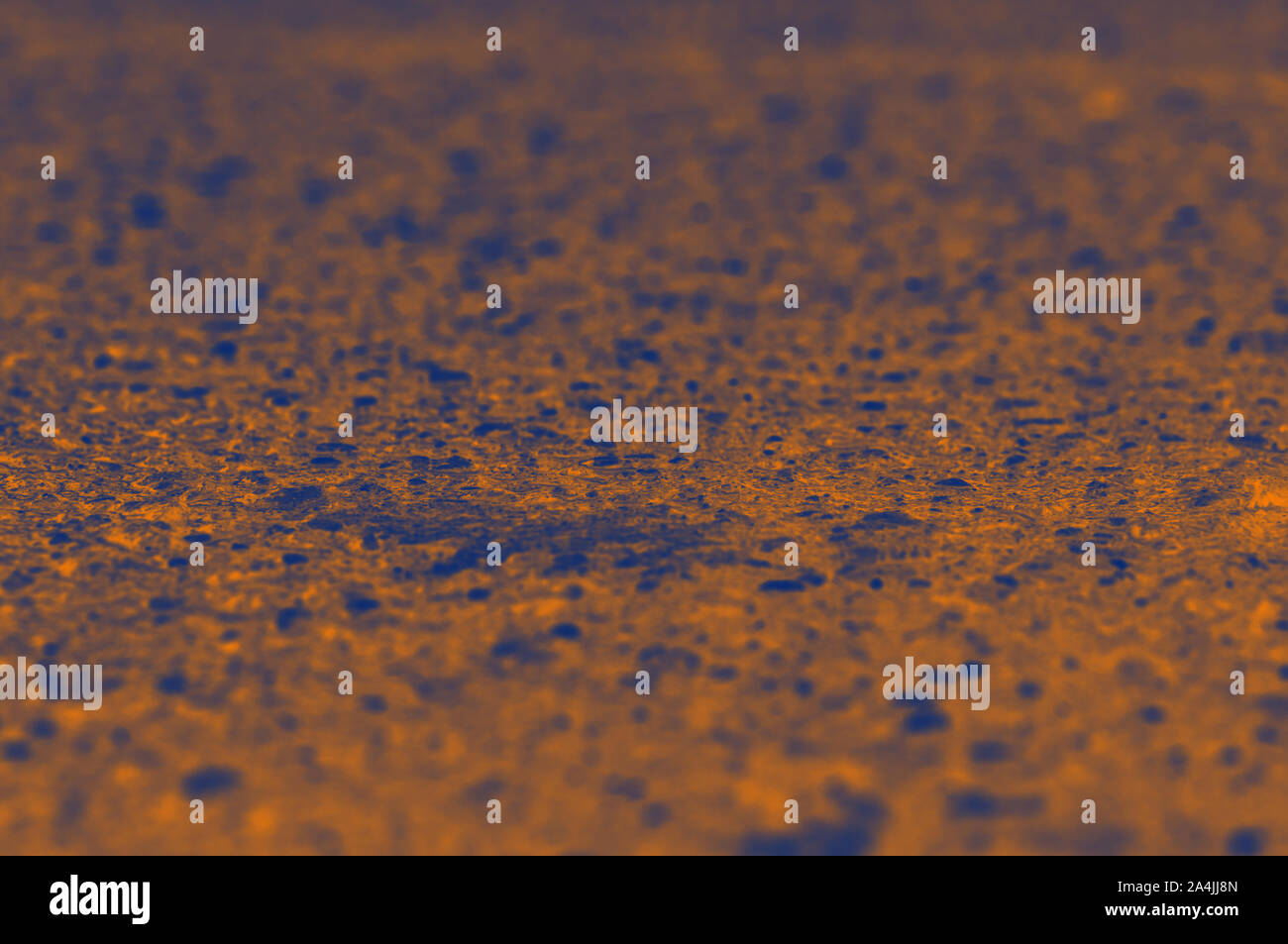 Blu Arancione base, macchie di colore arancione su sfondo blu, digital riempimento texture Foto Stock