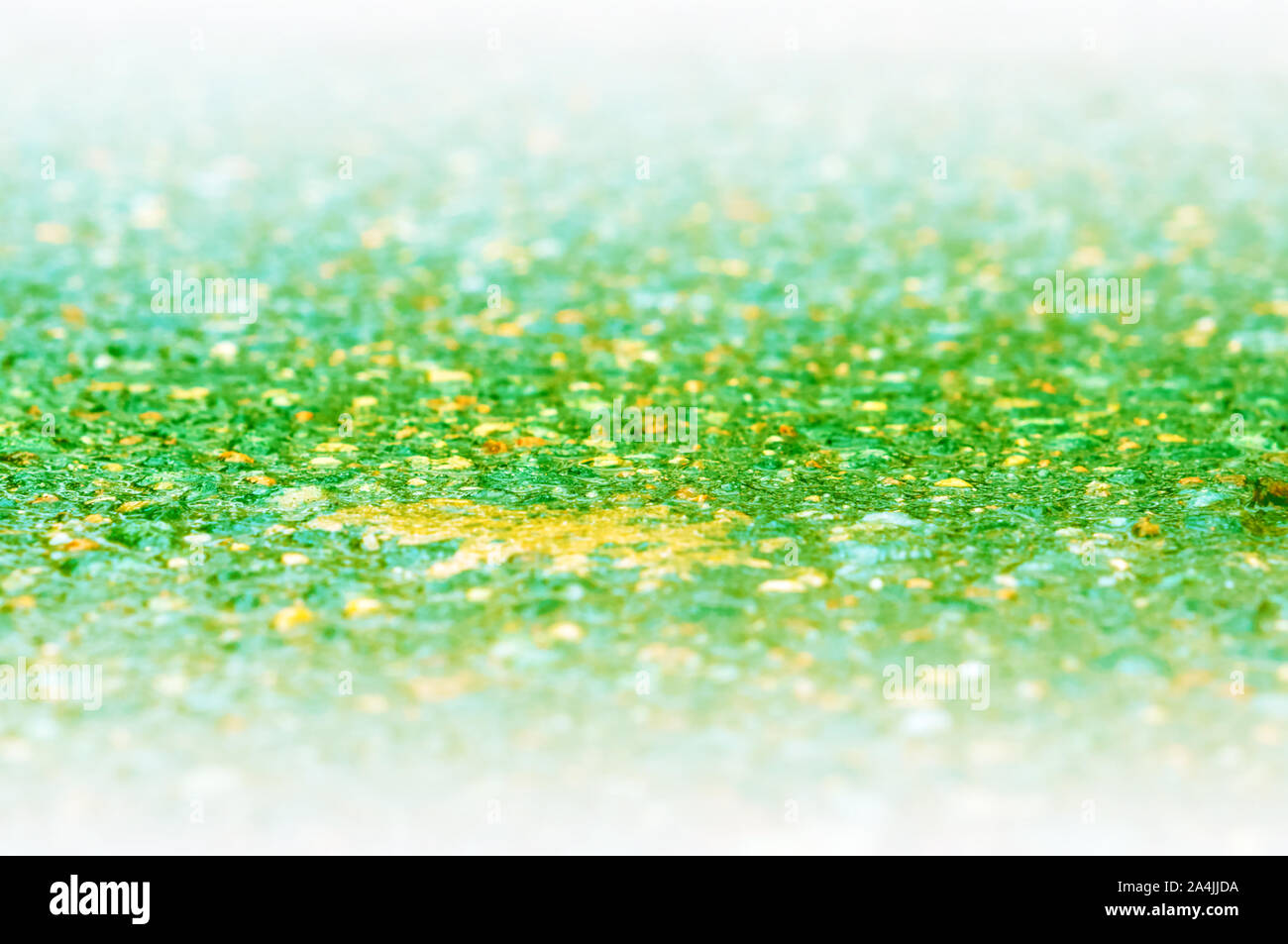 Giallo-verde fascia sfocate, macchie di colore giallo su sfondo verde, digital riempimento texture Foto Stock