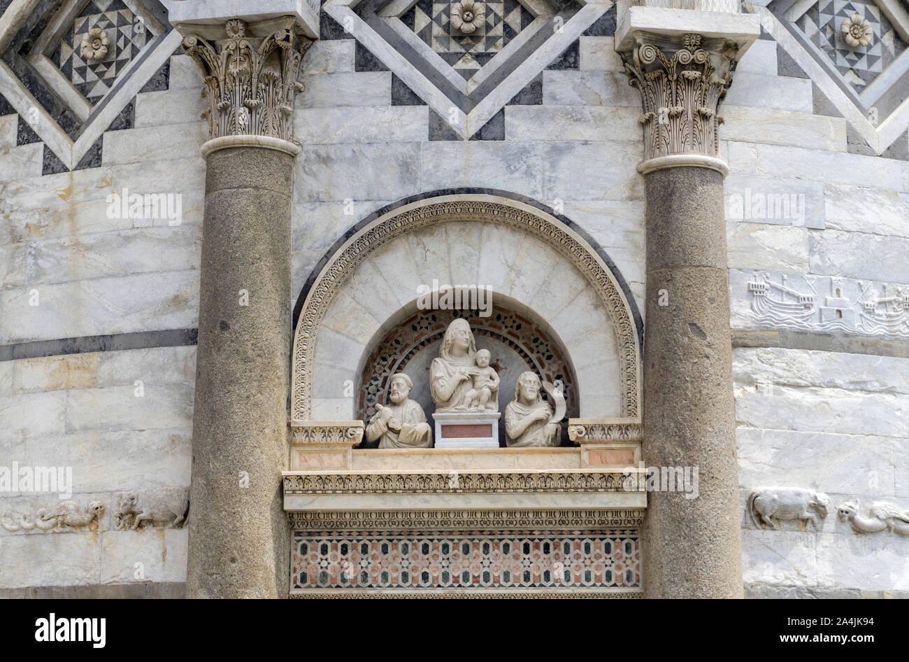 L'Italia, Toscana, Pisa, la Torre Pendente dettaglio Foto Stock