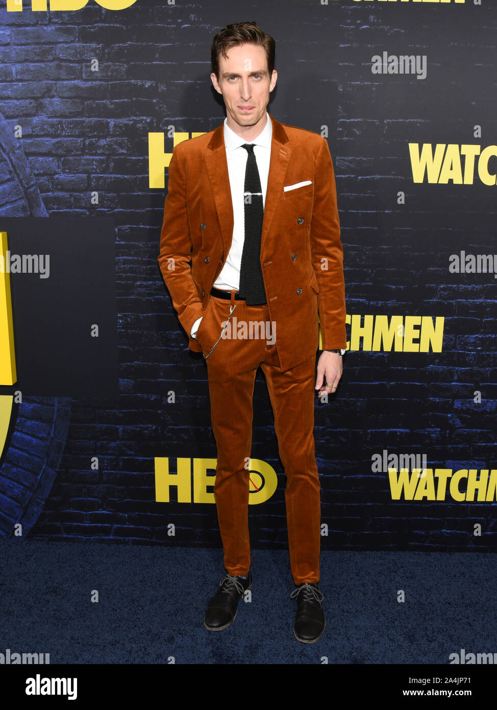 Ottobre 14, 2019, Hollywood, California, Stati Uniti d'America: Dustin Ingram assiste la serie HBO Premiere di Watchmen. (Credito Immagine: © Billy Bennight/ZUMA filo) Foto Stock