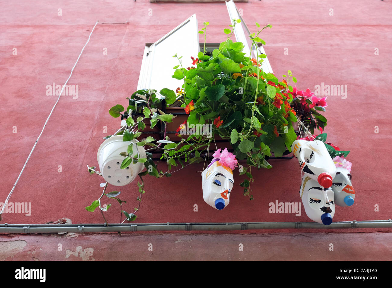 Plastica trasparente riutilizzabile Acqua creativa a doppio strato  Assorbire automaticamente il vaso di fiori verde Piante di stoccaggio Vasi  da vivaio