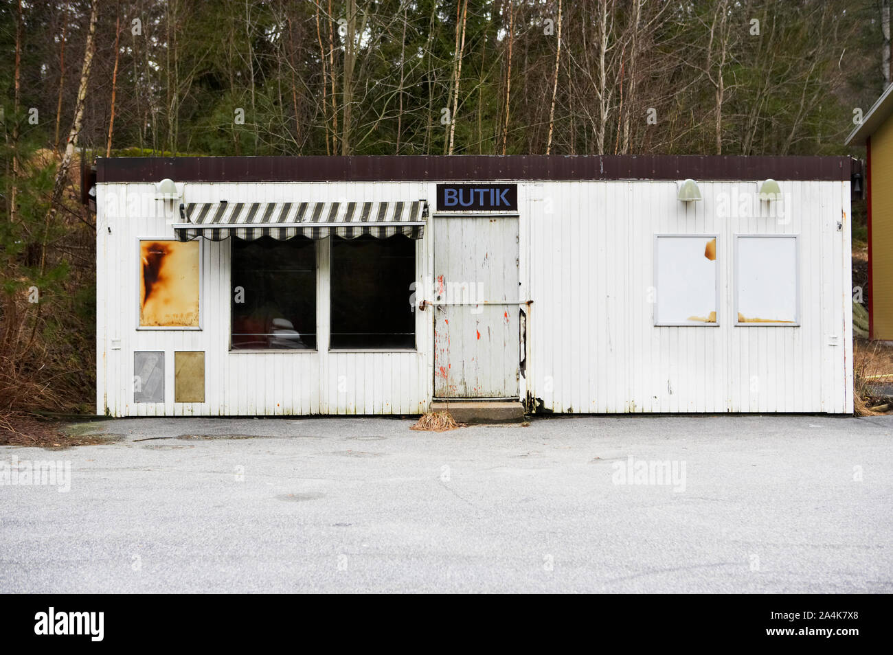 Negozio o chiosco nei pressi di Svinesund Foto Stock