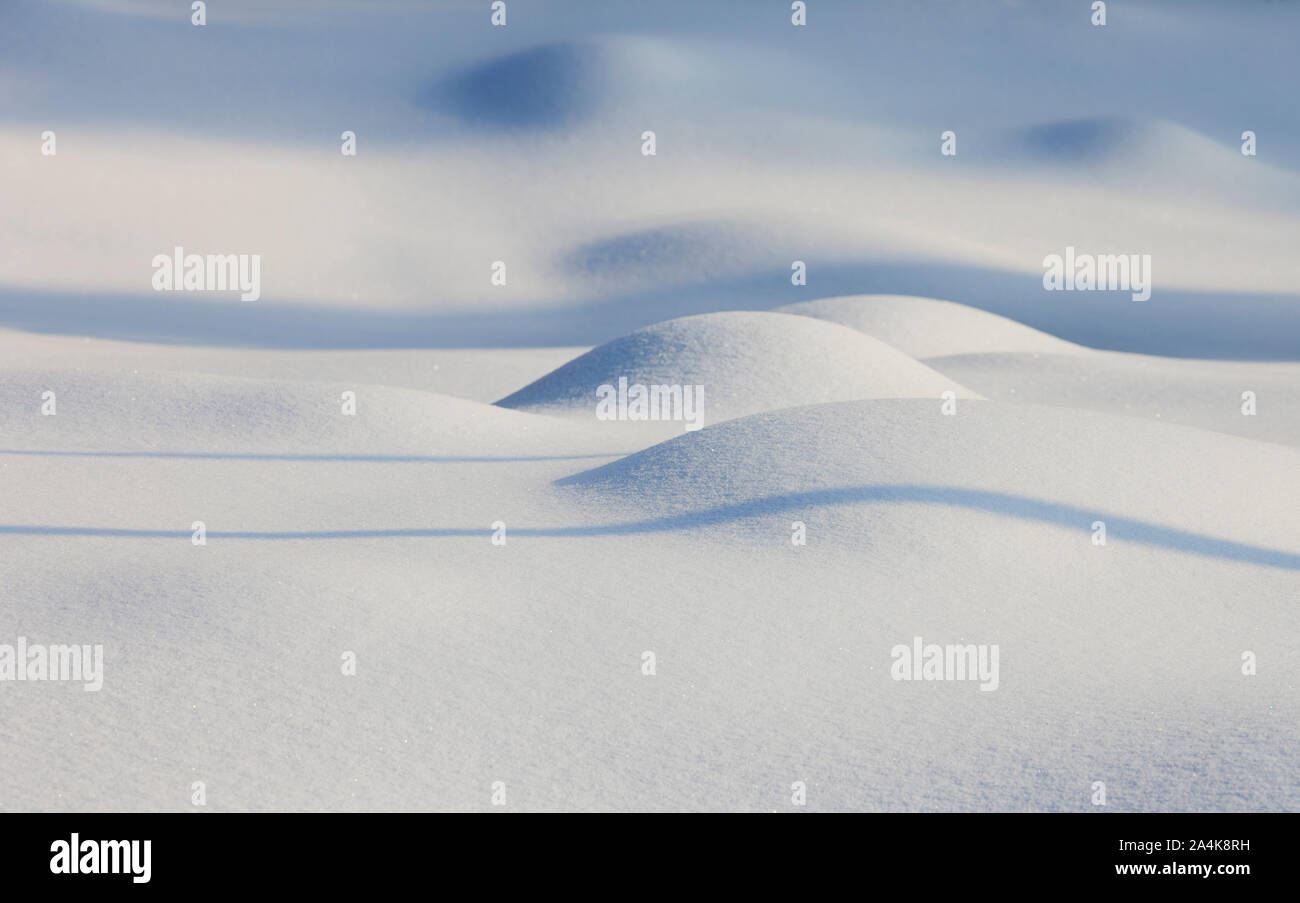 Mønster snø i. Modelli nel paesaggio di neve Foto Stock