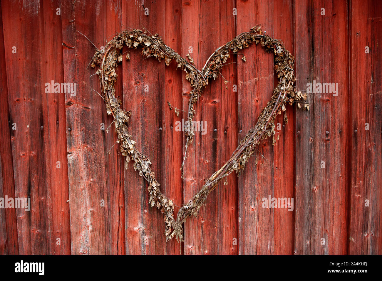 Cuore sulla parete Foto Stock