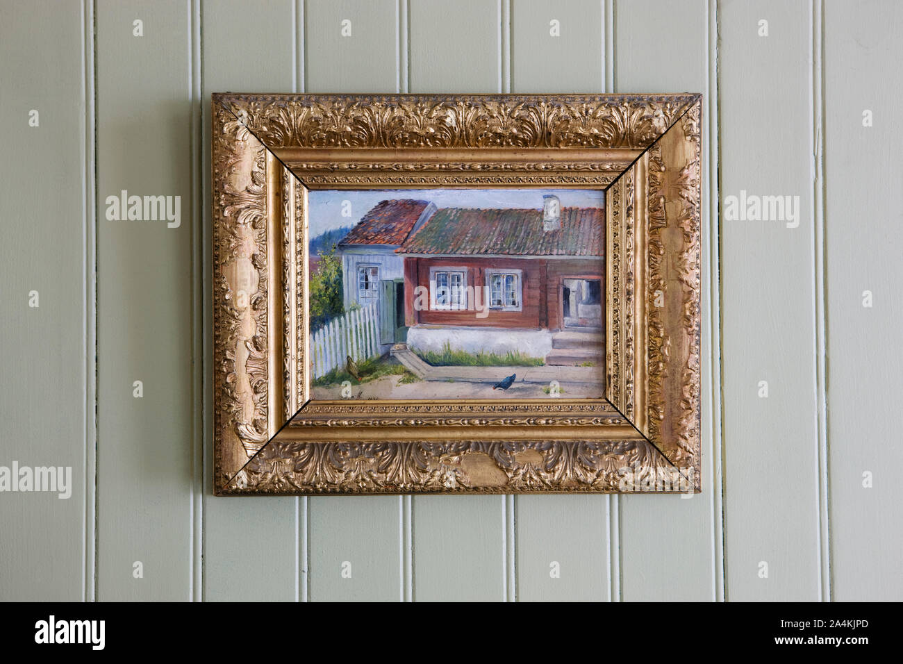 Pittura incorniciati in Mandal, Sørlandet. Foto Stock