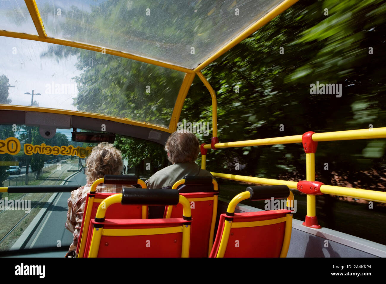 Gita in autobus a Oslo, Norvegia Foto Stock