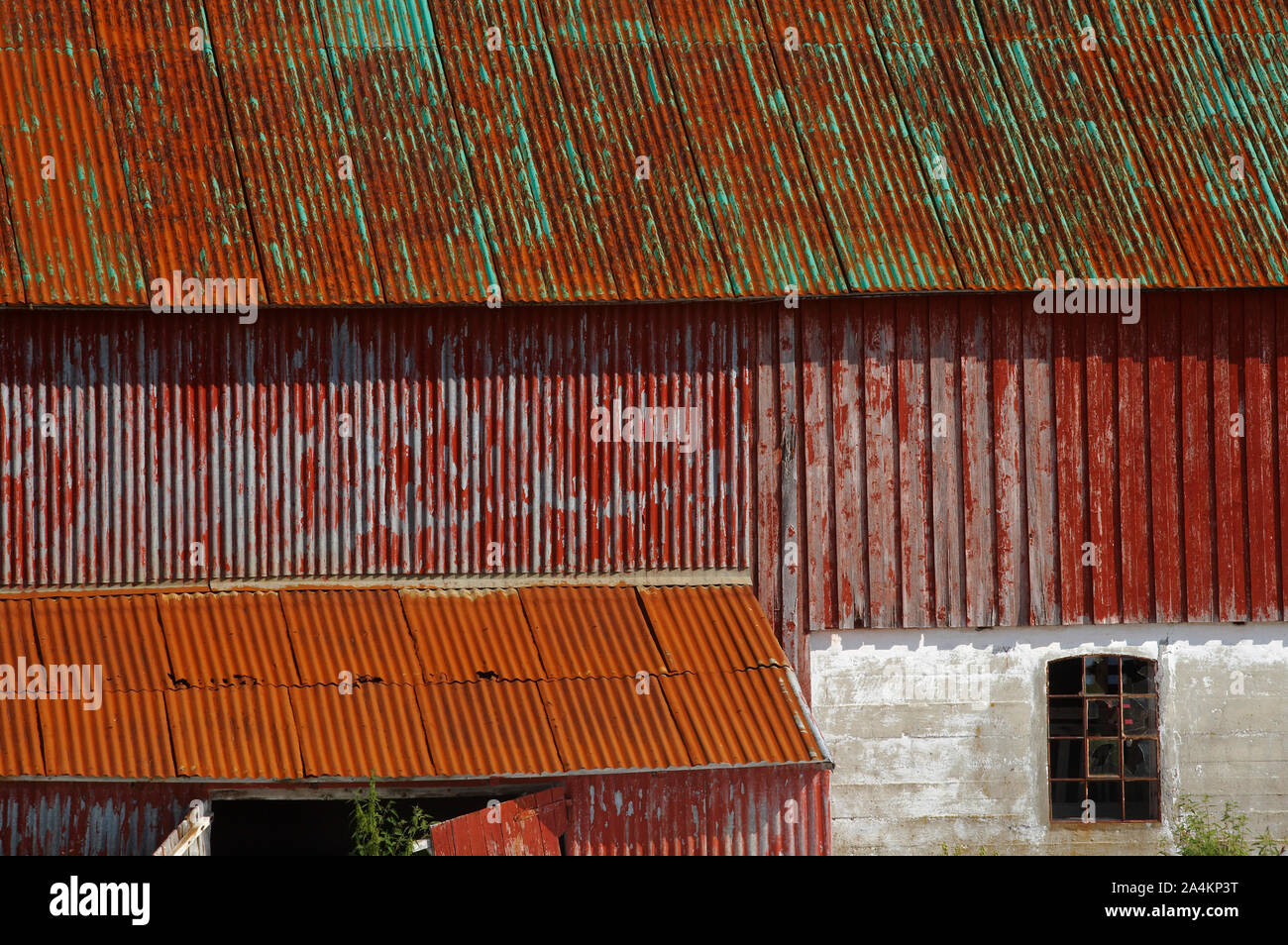 Un fienile in declino in Norvegia Foto Stock