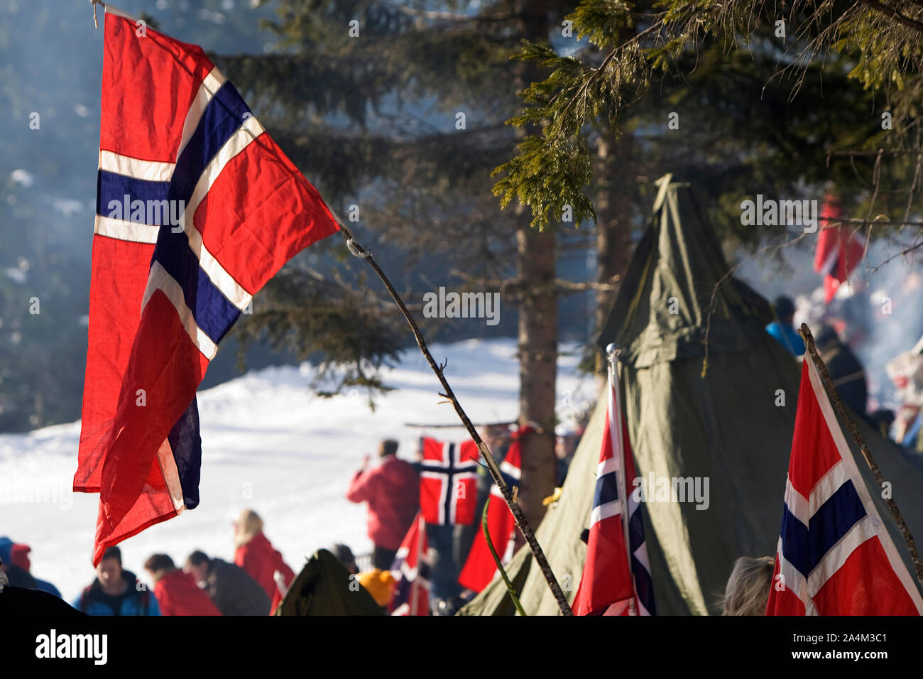 Udienza in Coppa del Mondo di sci, Norvegia Foto Stock