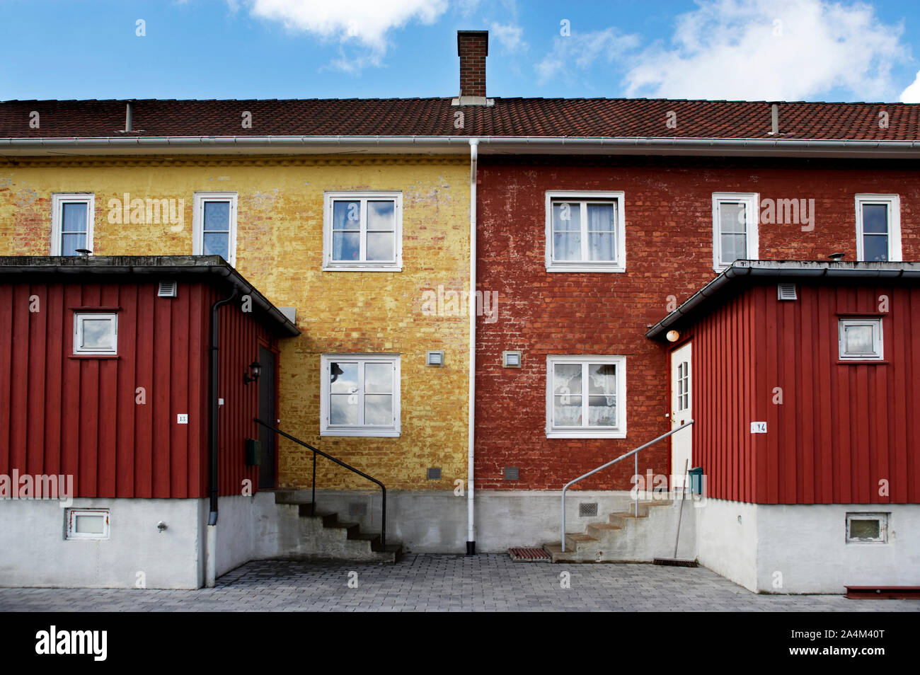 Bifamiliari in stile inglese in Sarpsborg Foto Stock