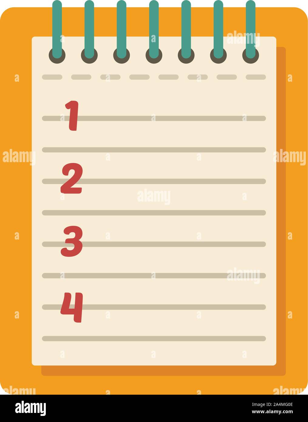 Blocco di carta e la relativa icona. Illustrazione piana del blocco di carta icona vettoriali per il web design Illustrazione Vettoriale