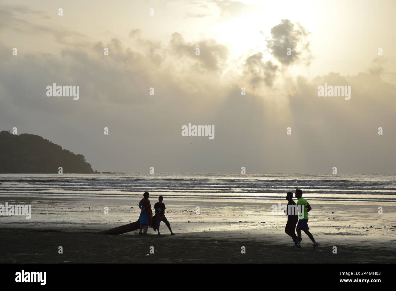 Caranzalem Beach. Panaji, Goa, India. Foto Stock