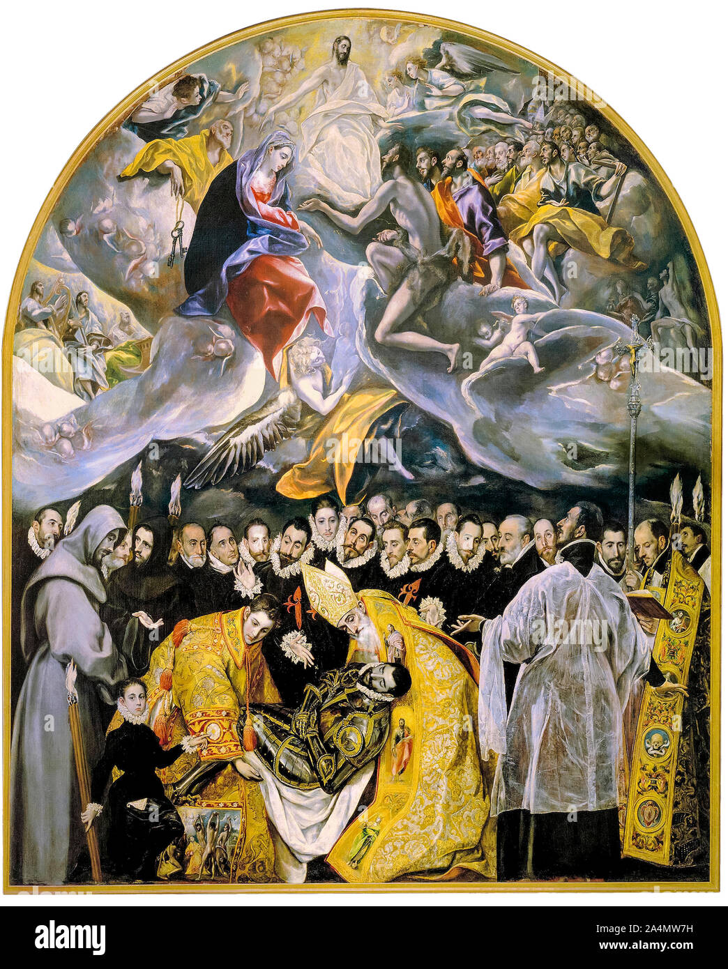 El Greco, la sepoltura del Conte di Orgaz, pittura, 1586-1588 Foto Stock
