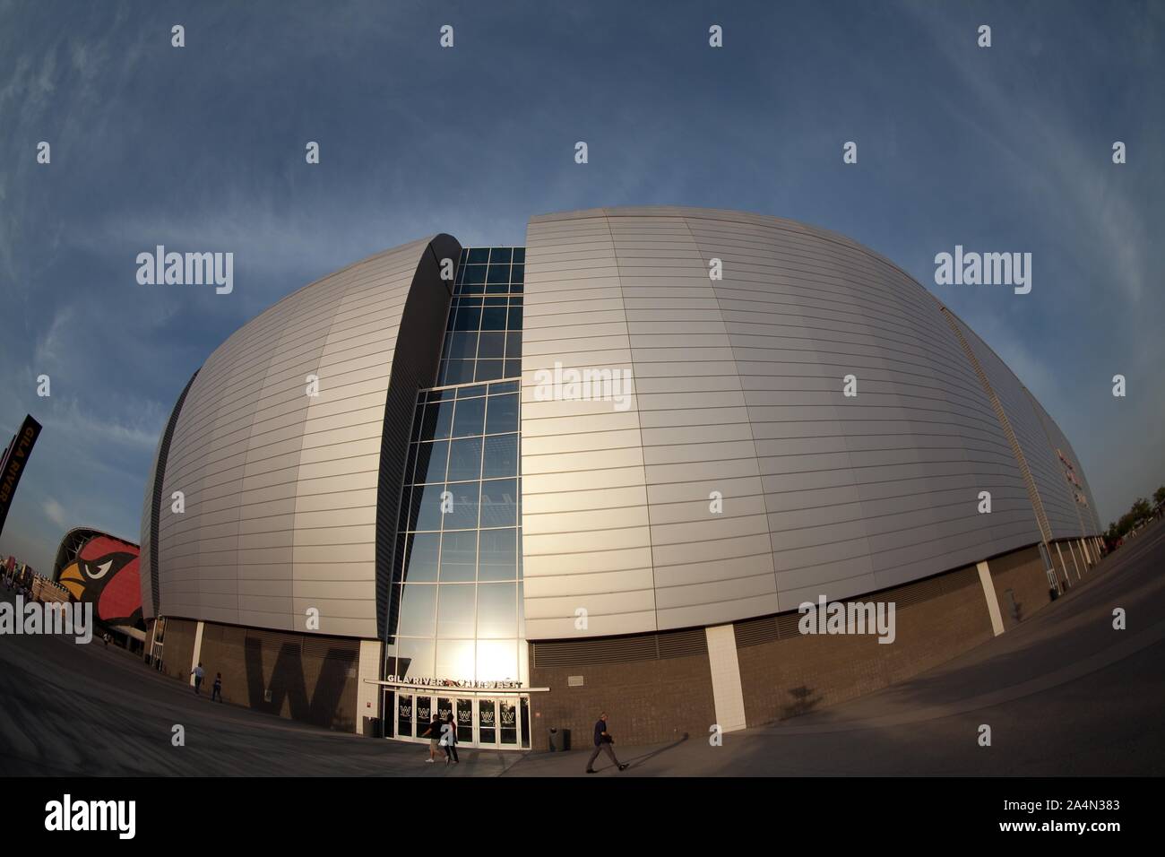 Facciata e interni aspetti dell Arizona CARDINAL STADIUM. STADIUM Arizona Cardinals, durante la fase di pre-stagione le azioni e il 2013 Guinness International Ch Foto Stock