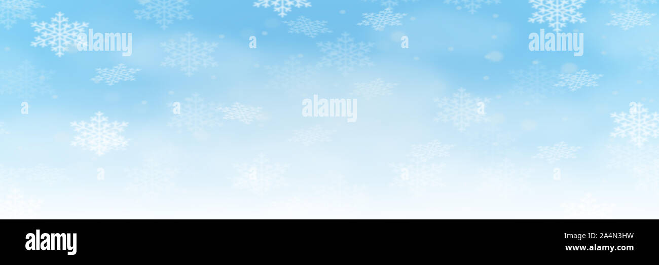 Natale sfondi sfondo copyspace copia modello spazio banner confine decorazione d'inverno la neve nevica a fiocchi di neve Foto Stock