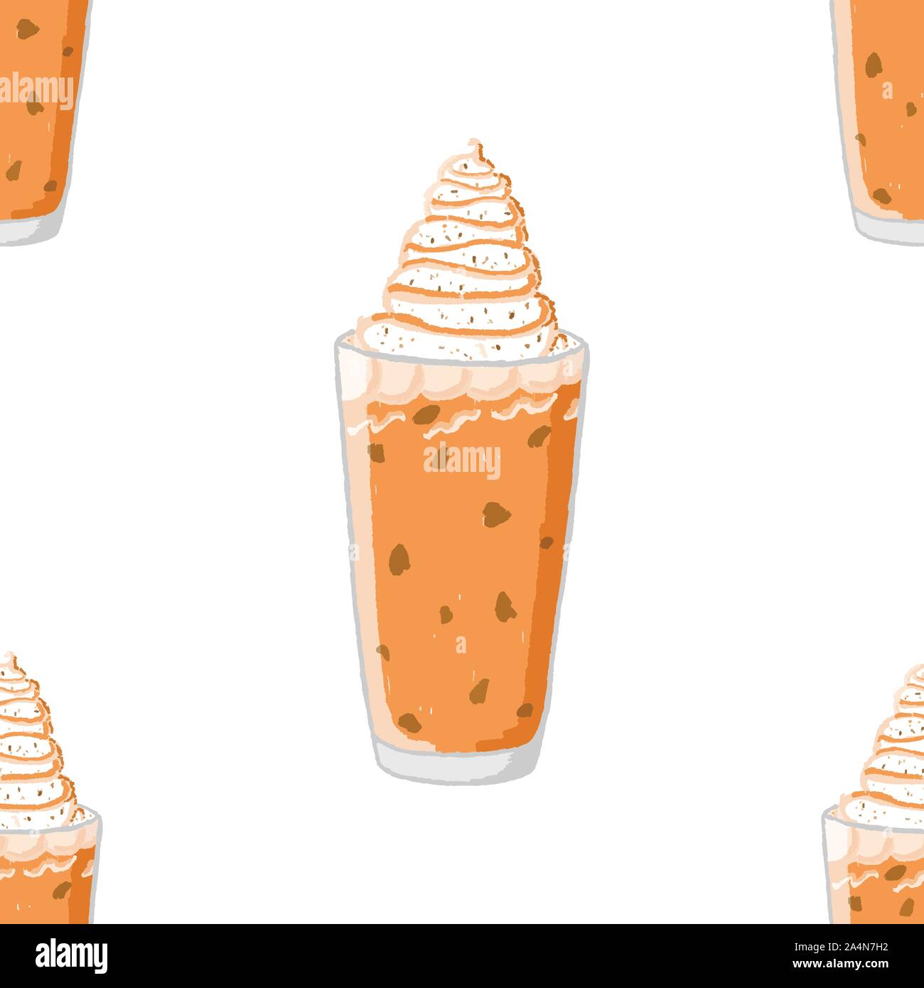 Vettore di Seamless pattern di autunno elementi di Halloween. Illustrazione Vettoriale