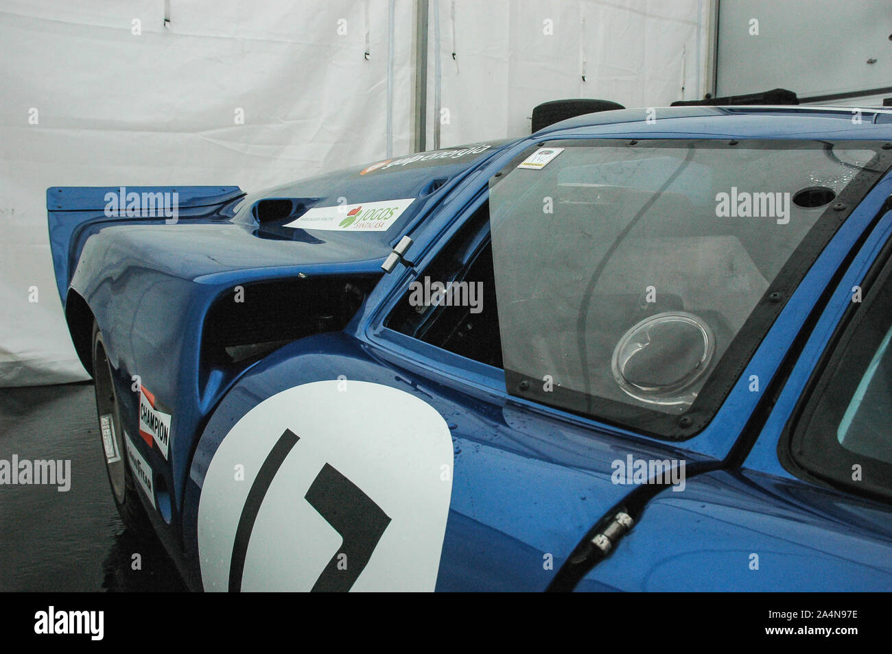 Lola T70 al padock del circuito Boavista Foto Stock