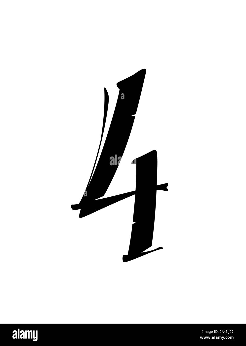I numeri sono in stile gotico. Vettore. Simboli isolati su sfondo bianco. La calligrafia e scritte. Figure medioevali. Singoli simboli. El Illustrazione Vettoriale