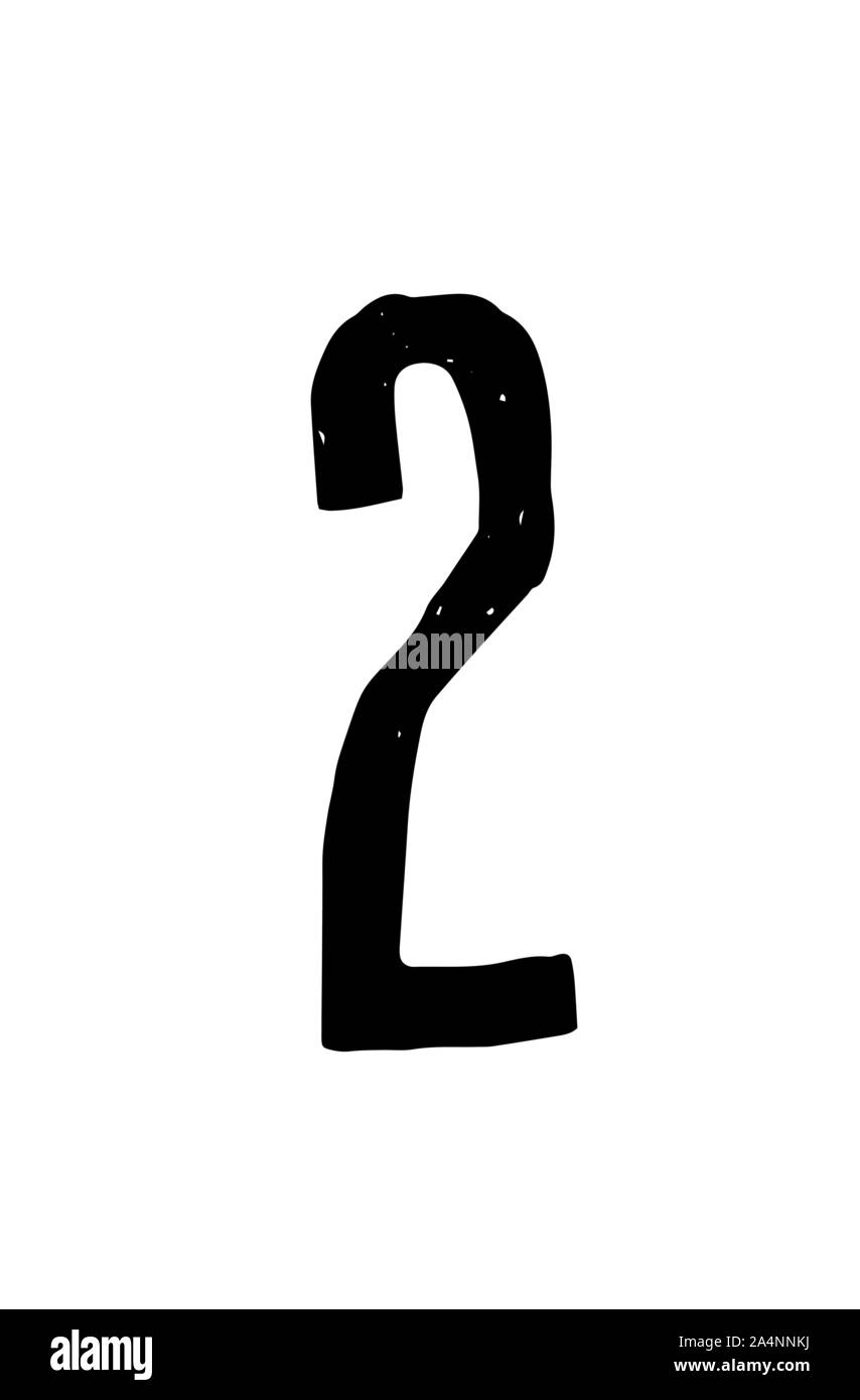 Luminose numero arabo. Vettore. Lineare, figure di contorno. Numero di bulk. Cartoon circus stile. Illustrazione Vettoriale
