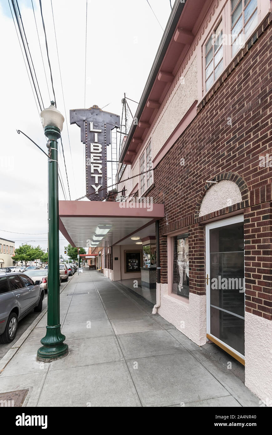 Il Teatro Liberty sulla principale Ovest in Puyallup, Washington. Foto Stock