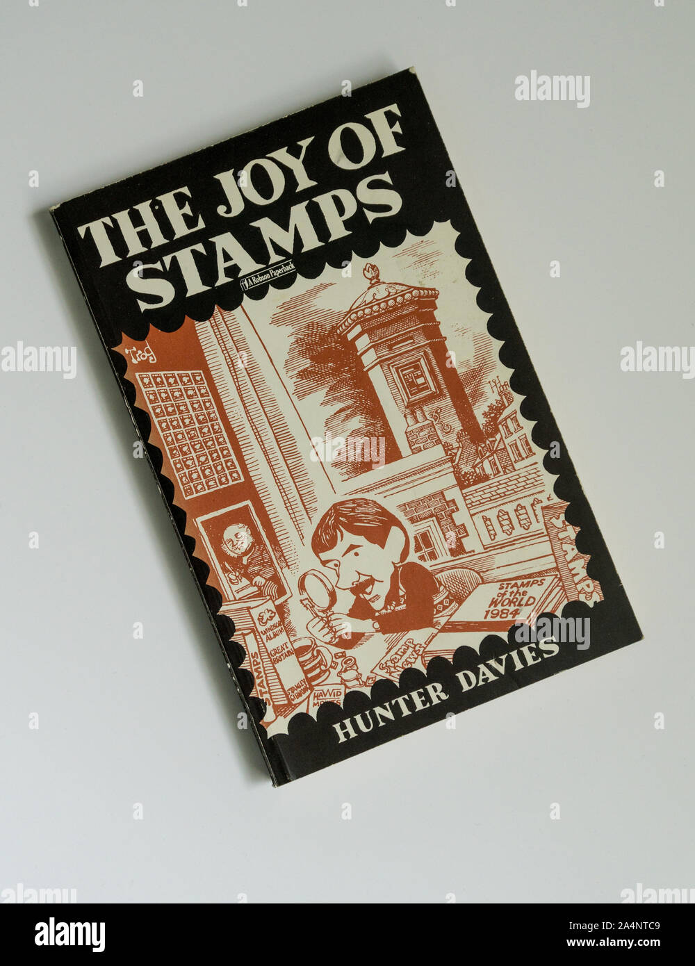 La gioia di timbri, un 1984 paperback dall'autore Hunter Davies. Foto Stock