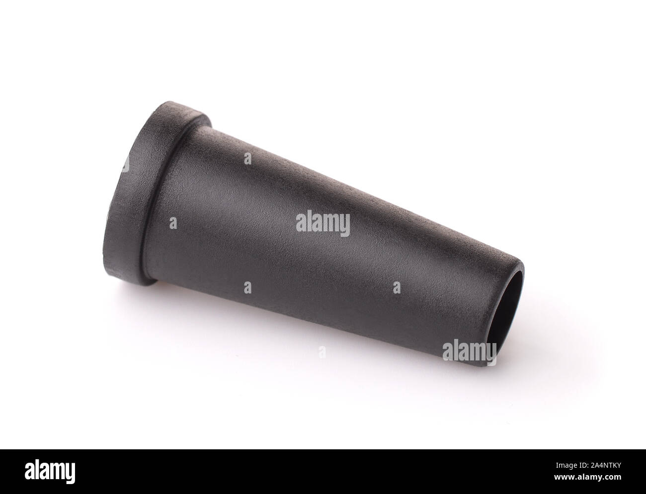 Il nero di plastica monouso boccaglio shisha isolato su bianco Foto Stock