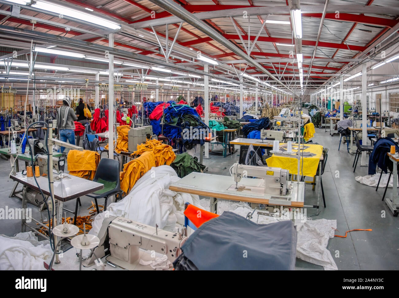 Fabbrica tessile in Africa Botswana, industrializzazione cercando di sradicare la povertà Foto Stock