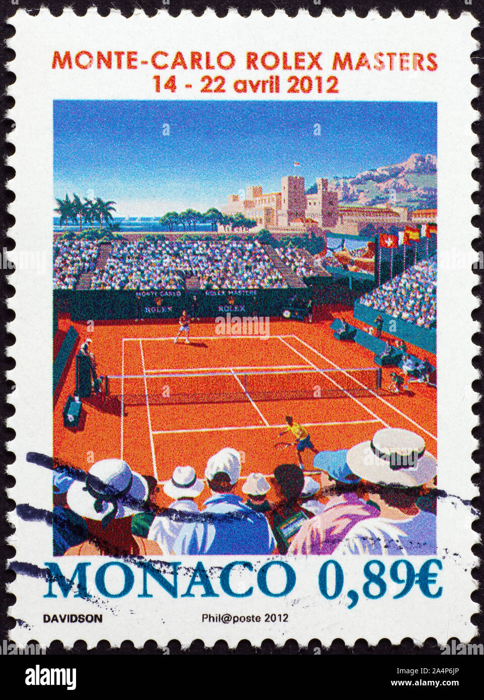 Il torneo di tennis di Monaco il francobollo Foto Stock