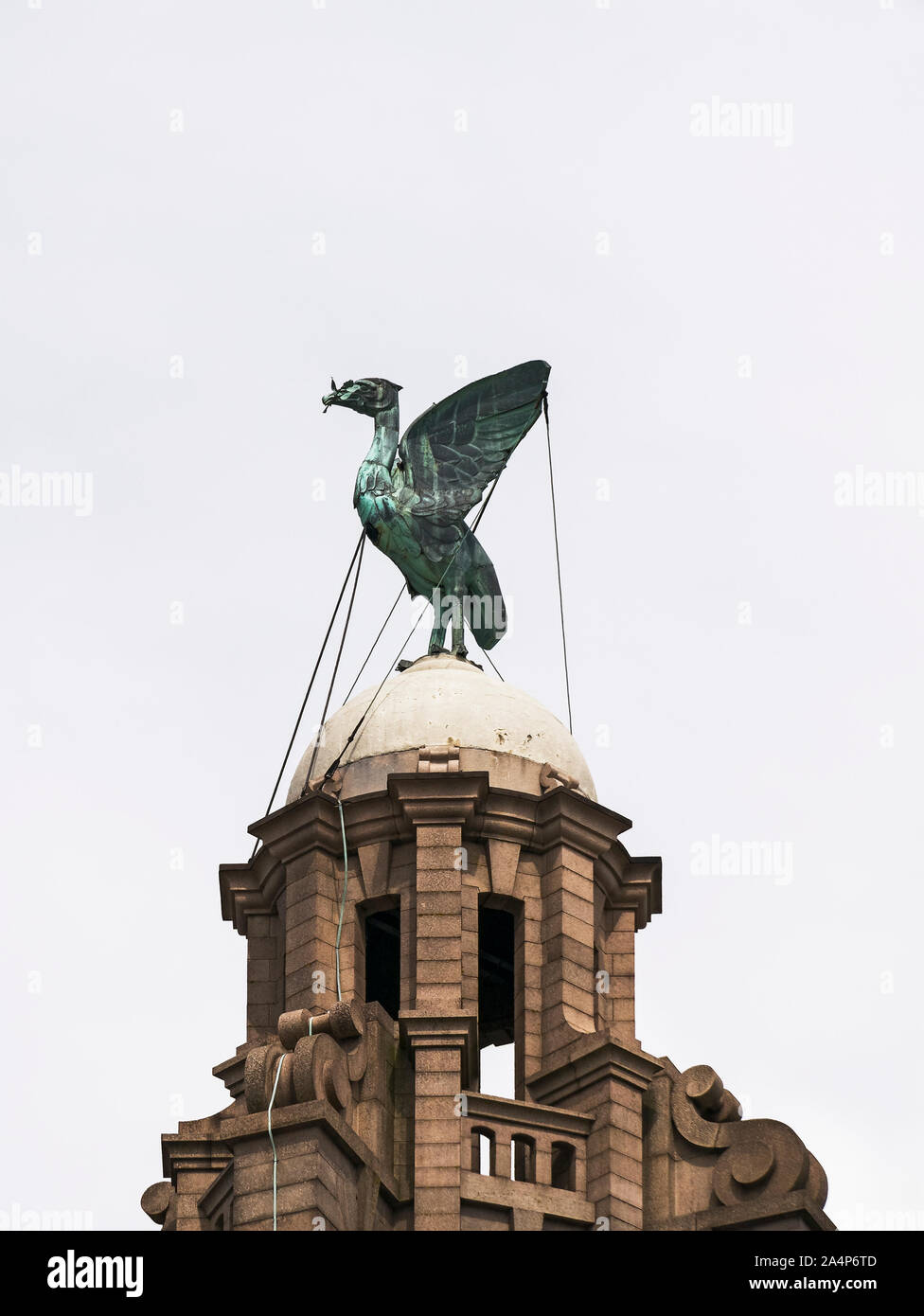 Royal Liver Building, una delle tre Grazie, sul lungomare di Liverpool con fegato di uccelli, REGNO UNITO Foto Stock