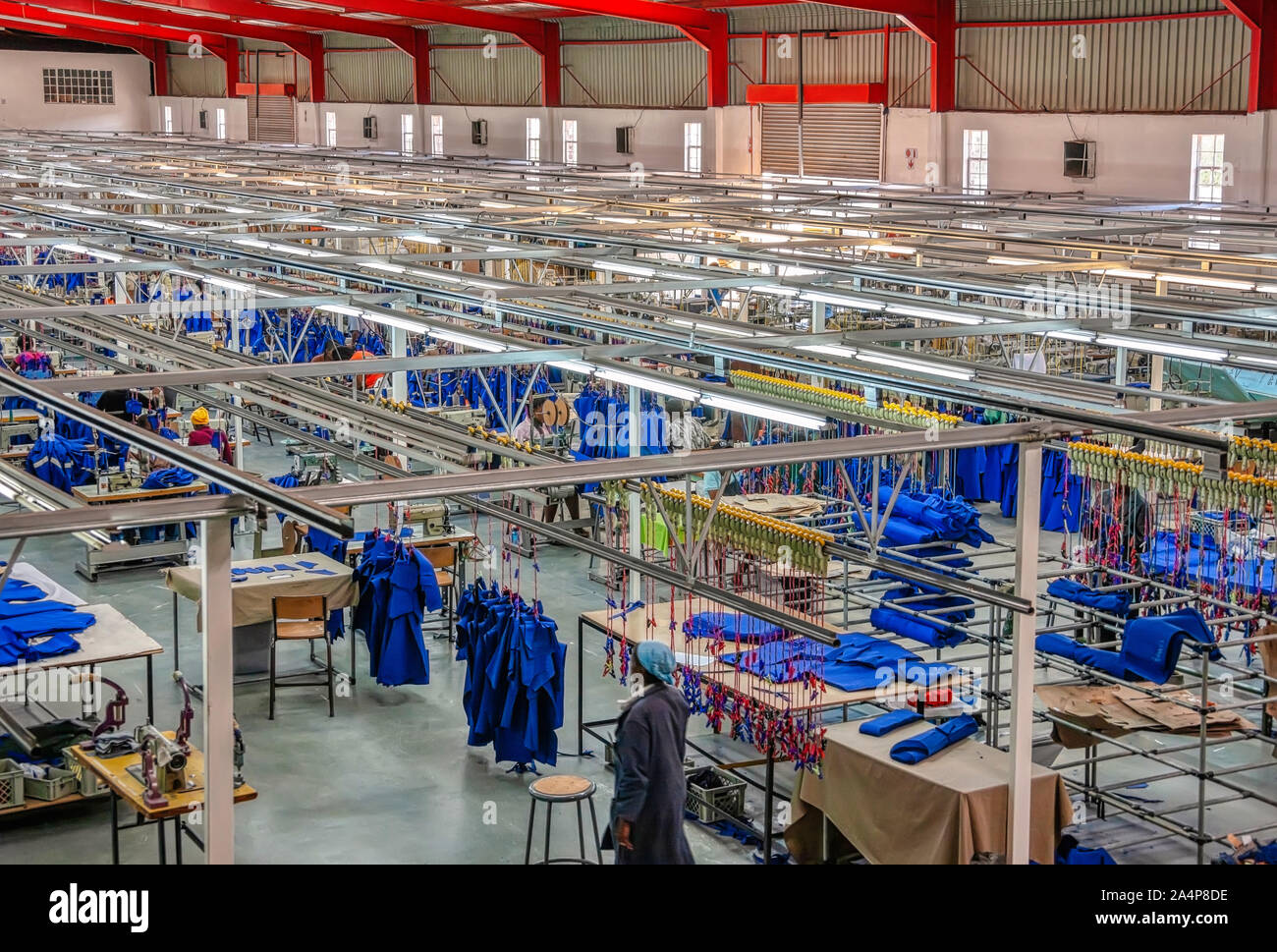 Fabbrica tessile in Africa Botswana, industrializzazione cercando di sradicare la povertà Foto Stock