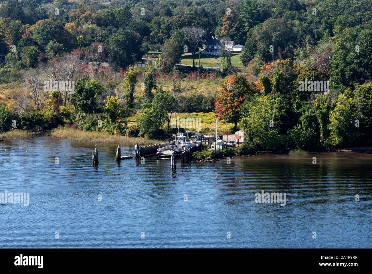 Il fiume Connecticut , il più lungo fiume nella regione del New England Foto Stock