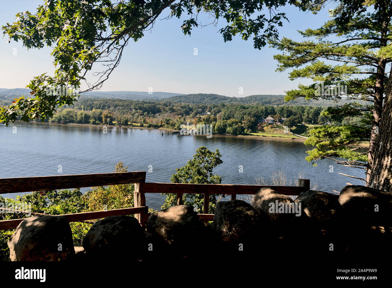 Il fiume Connecticut , il più lungo fiume nella regione del New England Foto Stock