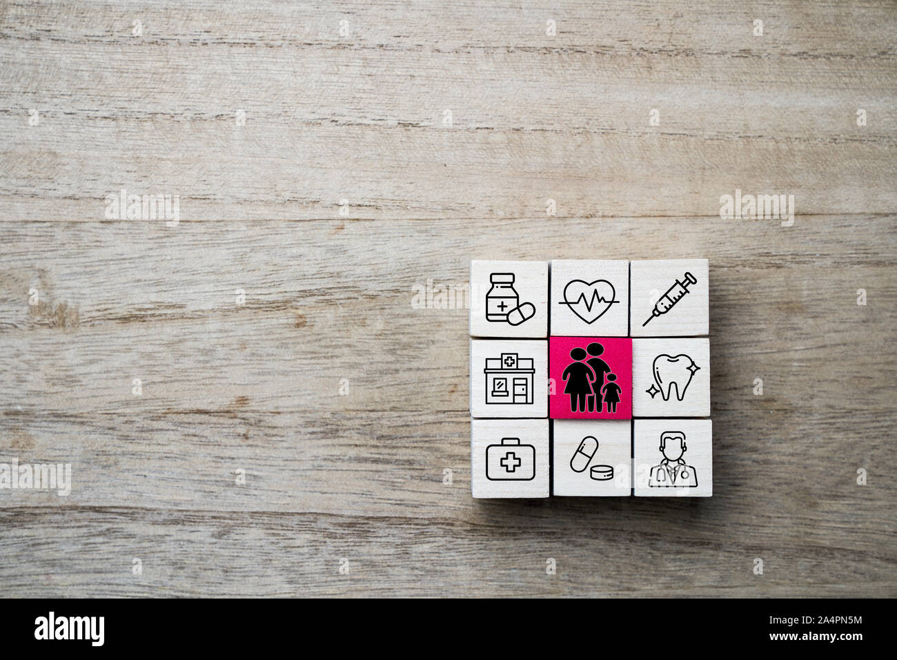 Family health insurance concept Foto Stock