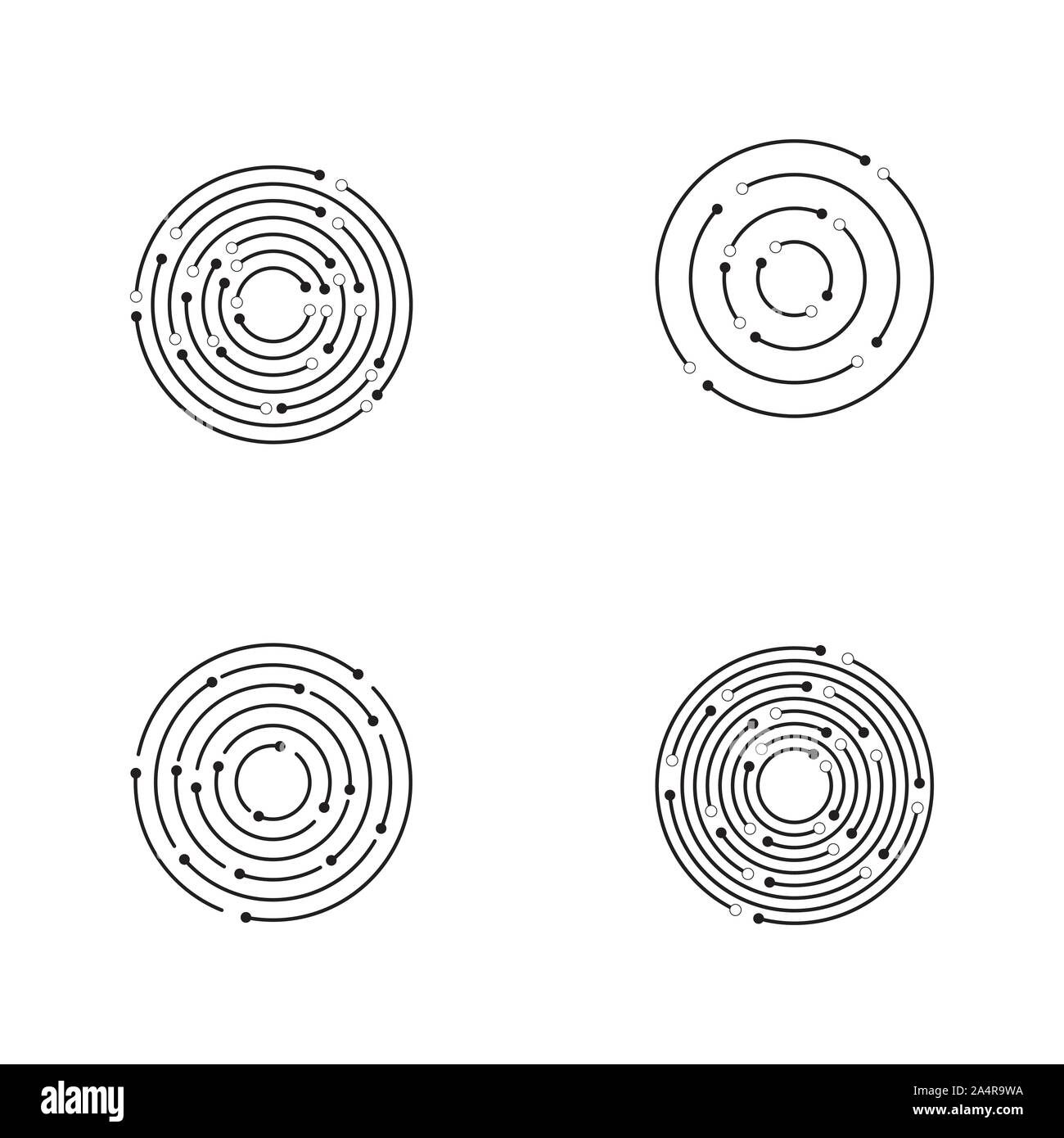 Circuito modello Logo illustrazione vettoriale design icona Illustrazione Vettoriale