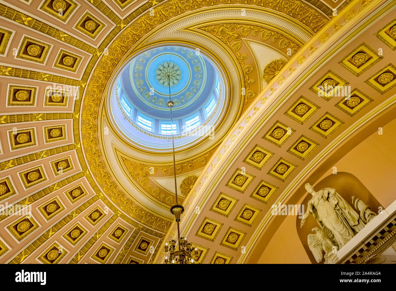 Liberty Eagle gesso soffitto a cupola legge nazionale ci Hall Campidoglio di Washington DC. Old Hall Casa dei Rappresentanti Foto Stock