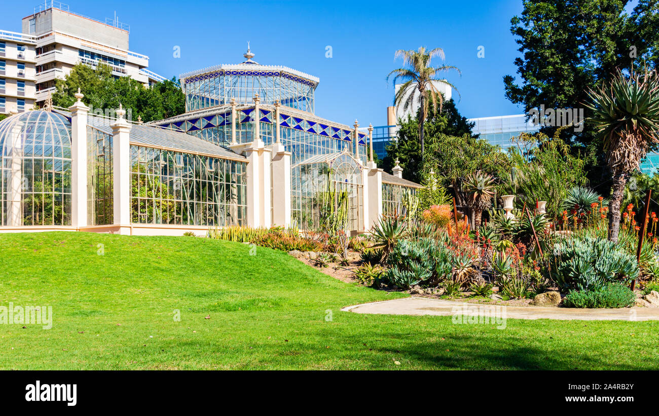 Giardini Botanici Palm House Foto Stock